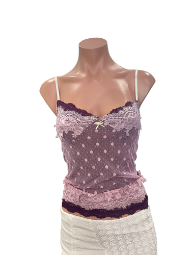 Sheer Lace Top - Purple