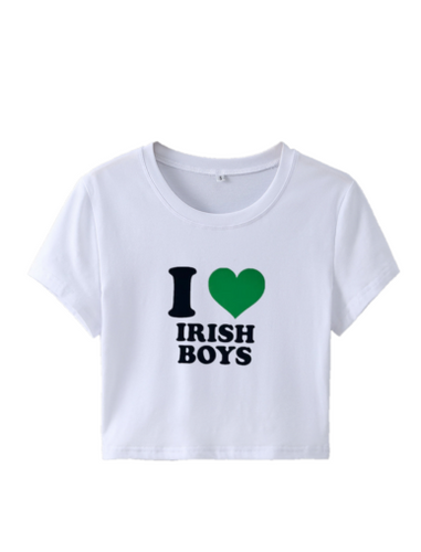 I Love Irish Boys Crop Tee