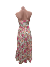 Load image into Gallery viewer, Strapless Floral Princess Maxi Dress