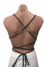 Load image into Gallery viewer, Sequin Butterfly Crop Top Purple Gradient