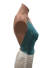 Load image into Gallery viewer, Sky Blue Chain Crop Top
