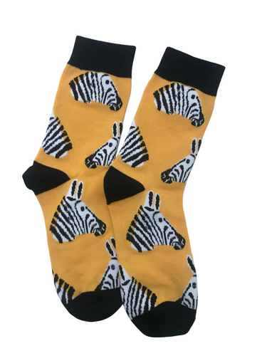 Yellow Zebra Socks