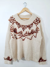 Load image into Gallery viewer, Winter Knit Jumpers Sequin Design Loose Fit Style Beige