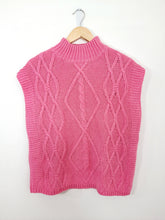 Load image into Gallery viewer, Knit Vest Jumpers Oversized Style Pink