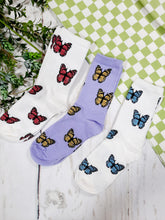 Load image into Gallery viewer, Butterfly Print Socks