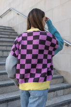 Load image into Gallery viewer, Check Pattern Knit Jumper Pink