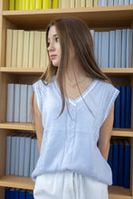 Load image into Gallery viewer, Oversize Knit Vest Pale Blue