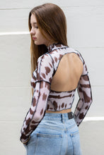 Load image into Gallery viewer, Mesh Patchwork Crop Top Black