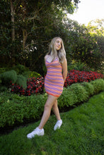 Load image into Gallery viewer, Halter Mini Knit Dress Coral Purple