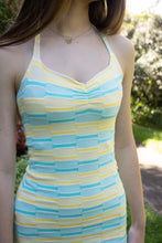 Load image into Gallery viewer, Halter Mini Knit Dress Yellow Green