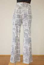 Load image into Gallery viewer, Newspaper Print Leg Pants