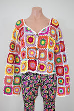 Load image into Gallery viewer, Floral Crochet Cardigan Multi-Colour