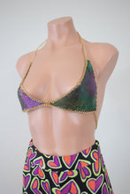 Load image into Gallery viewer, Chain Strap Halter Bikini Top