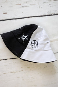 Black & White Star Pattern Bucket Hat