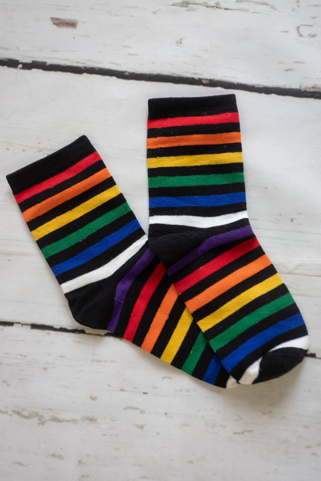 Rainbow Striped Pattern Socks