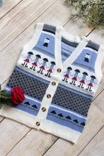 Load image into Gallery viewer, Soldiers Print Knit Vest Blue