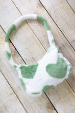 Load image into Gallery viewer, Fluffy Heart Print Shoulder Bag Green